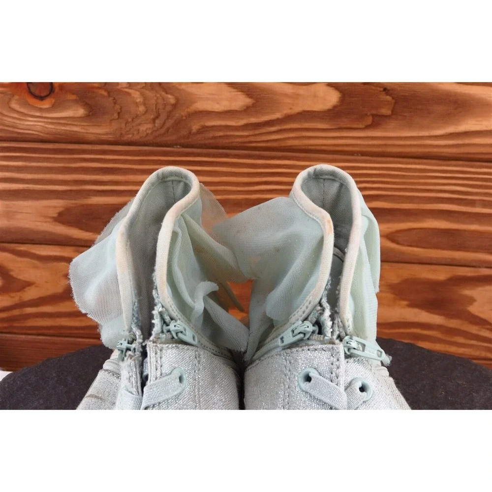 Converse all Star Youth Girls‎ Shoes Size 4 M Green High Top Fabric